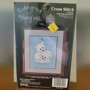 Cross Stitch The Polar Bear #132-01 Endangered Young'uns Janlynn New NWT